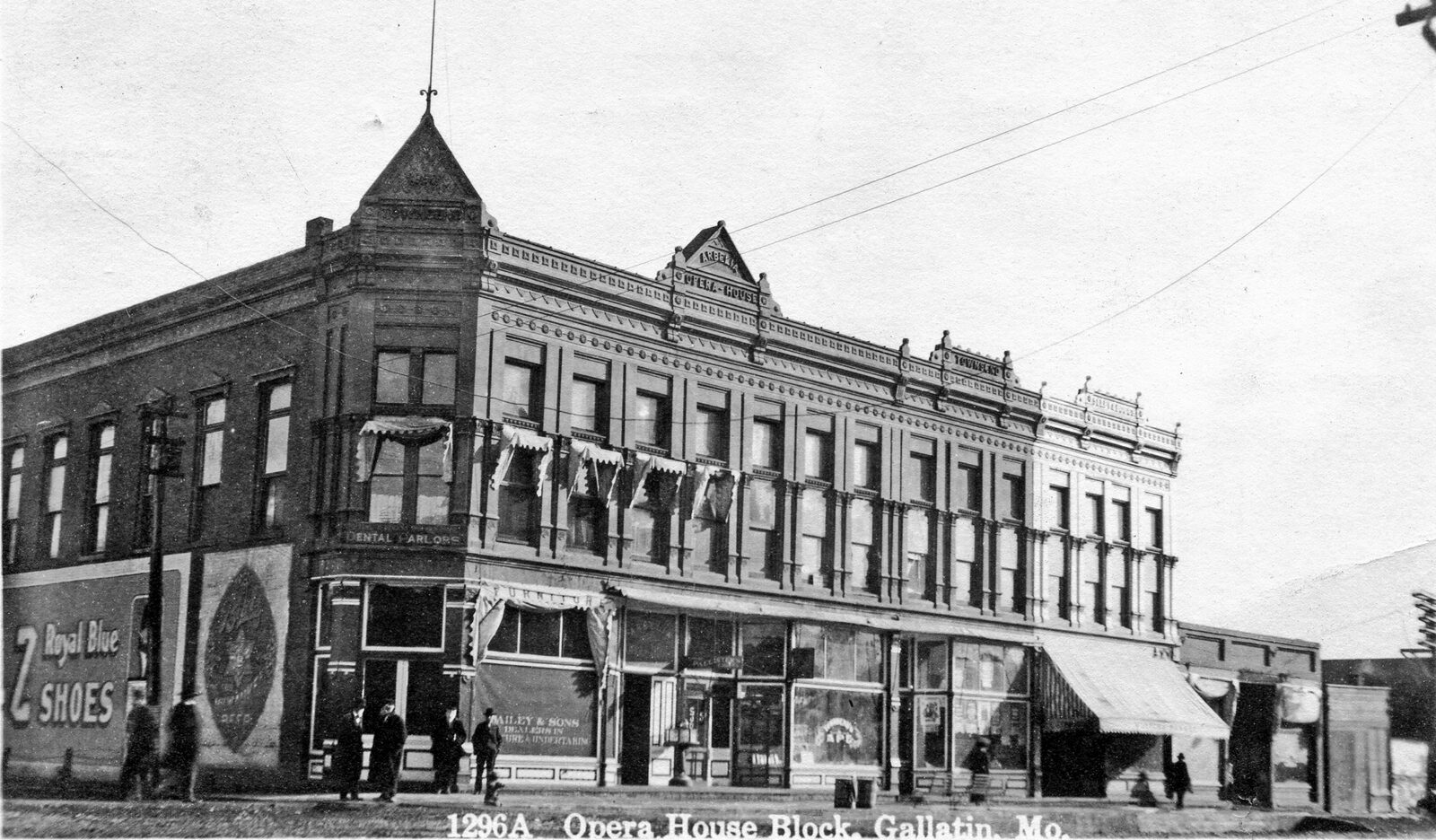 Opera house where Frank James stood trial, 1912