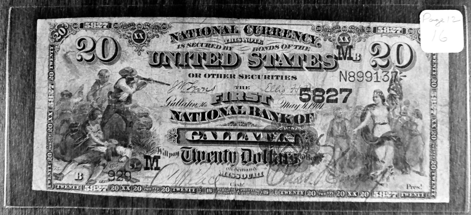 First National Bank banknote, 1901